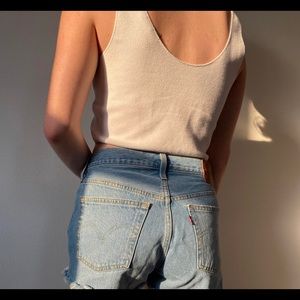 Levi 501 Denim Shorts- Medium Wash